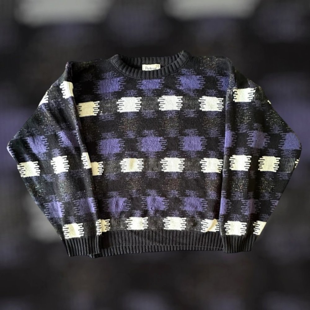 Vintage 80s Protege by TAG Knitted Crewneck Sweater Jumper SIZE L